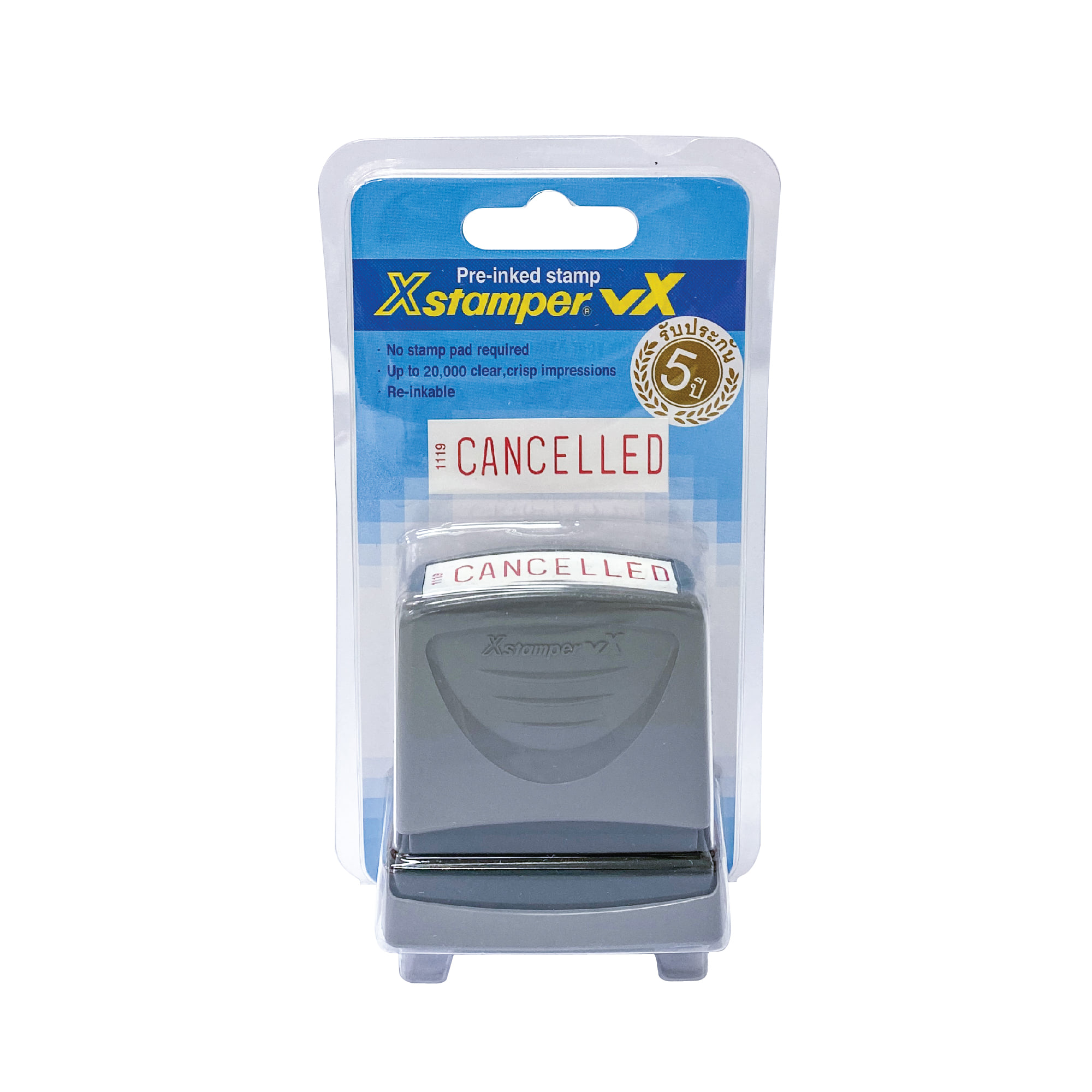 ตรายางหมึกในตัว XSTAMPER ES-BV 1119 CANCELLED หมึกสีแดง_0